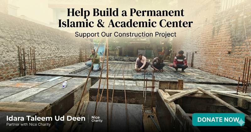 Support Construction of G+1 Permanent Building for Madarse Taleem Ud Deen